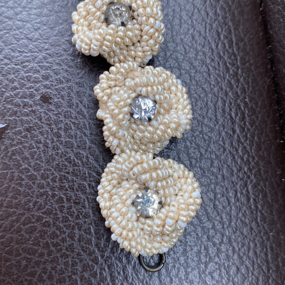 MIRIAM HASKELL style made in Czechoslovakia, seedbead and rhinestone bracelet - Picture 3 of 3